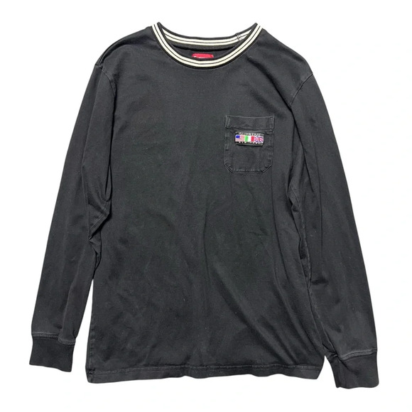 2016 Supreme Longsleeve Flags Pocket Tee Black Size Medium - Picture 1 of 6